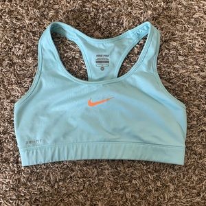 Blue Nike sports bra. Excellent condition.